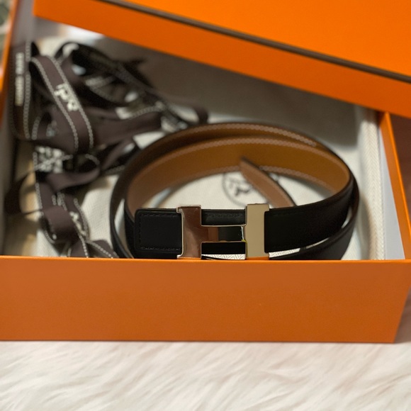 Hermes 24mm belt in black/gold - Picture 6 of 13